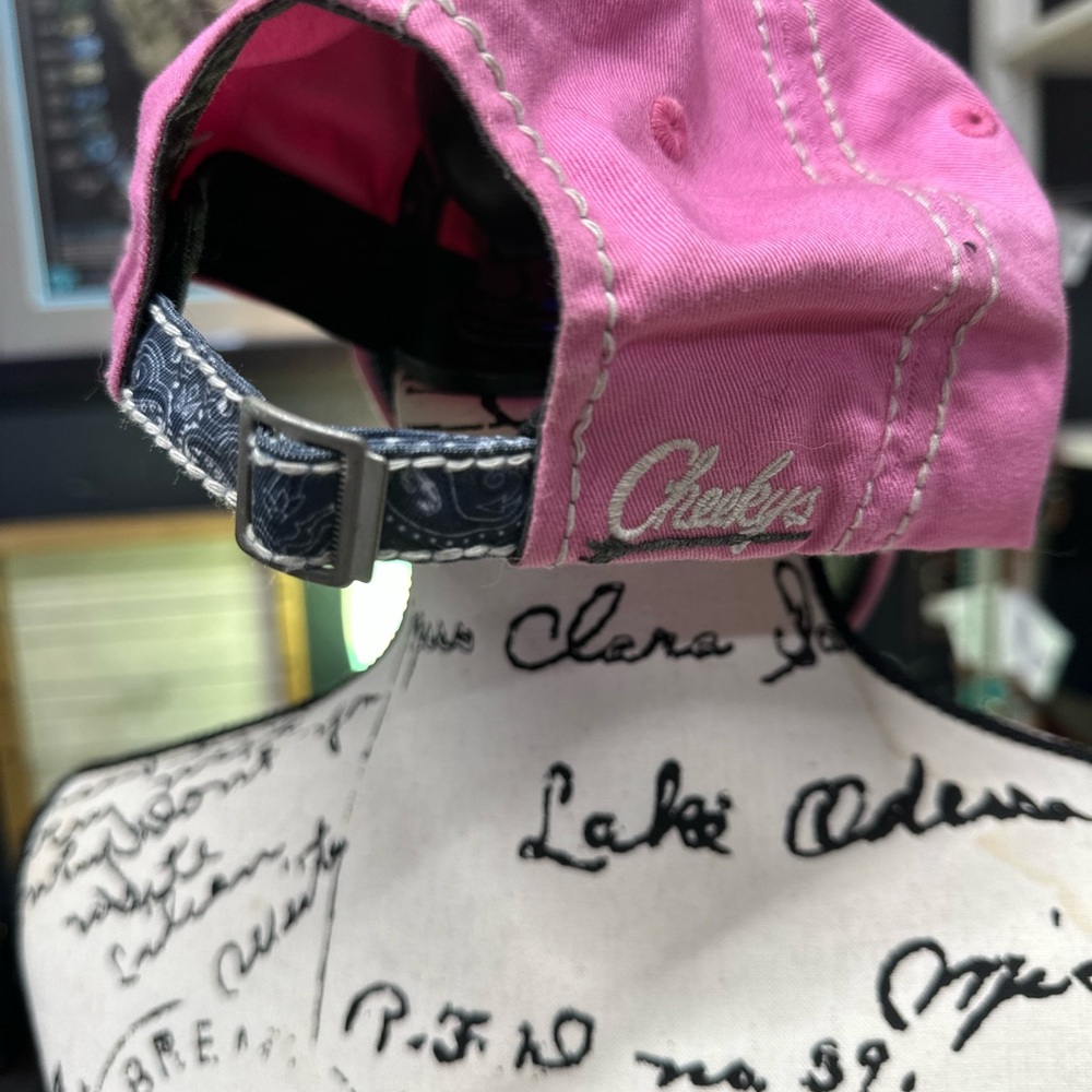 Pink Embroidered Cap - Picture 2 of 3